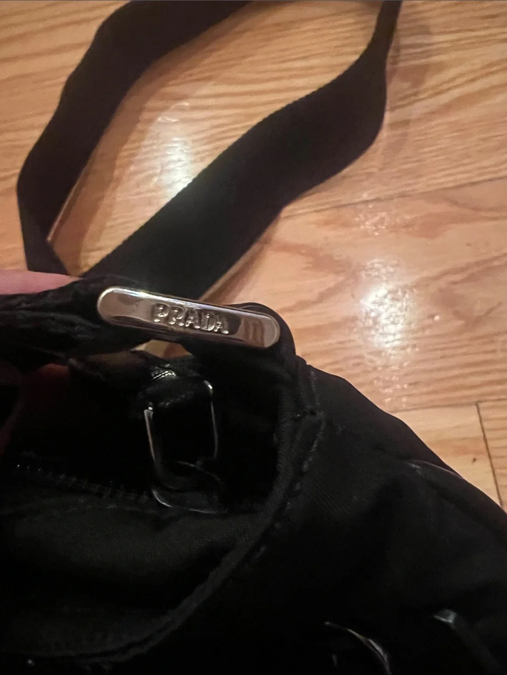 Prada Black Nylon Messenger Crossbody Bag for Men